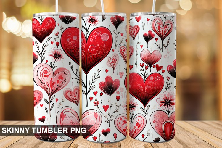 Valentines Day Tumbler Design | Sublimation Wrap 20 Oz