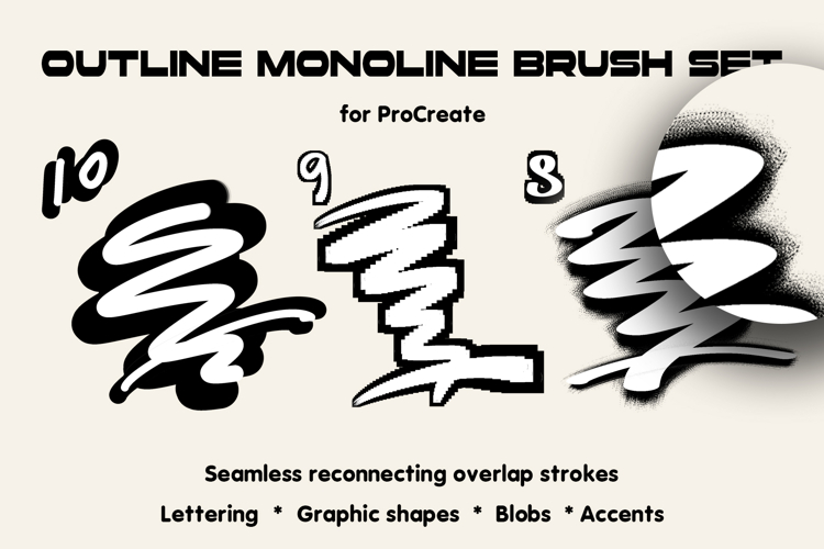 Seamless Lettering Brushes for Procreate