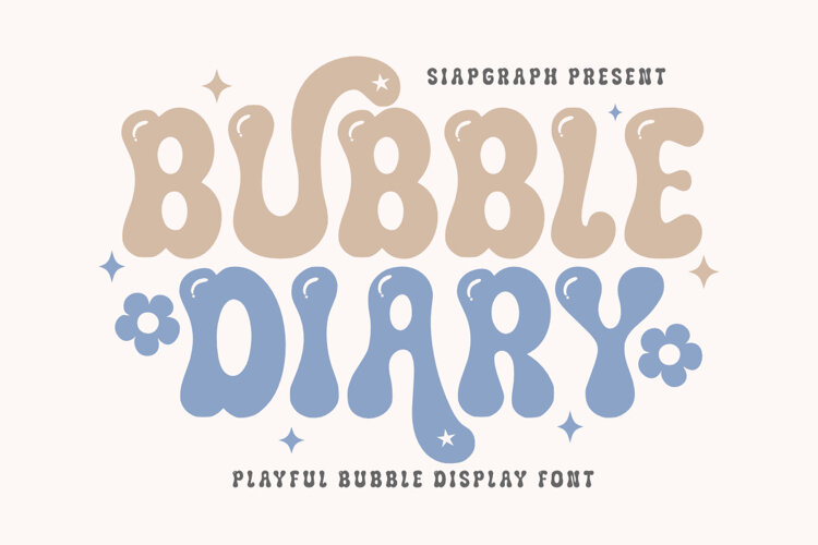 Bubble Diary - Playful Bubble Display Font example image 1