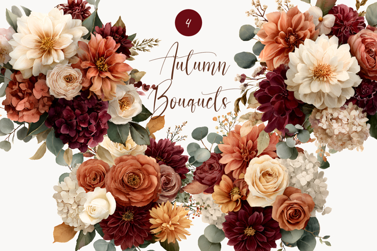 Fall Flowers Clipart Image 2