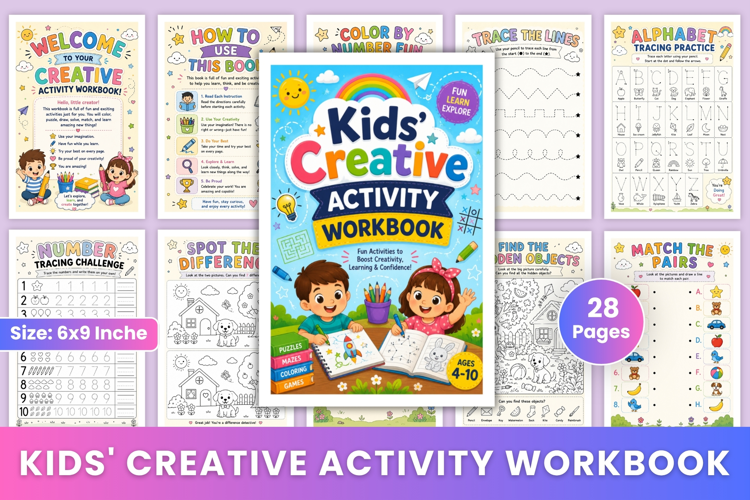 Kids' Creative Activity Workbook