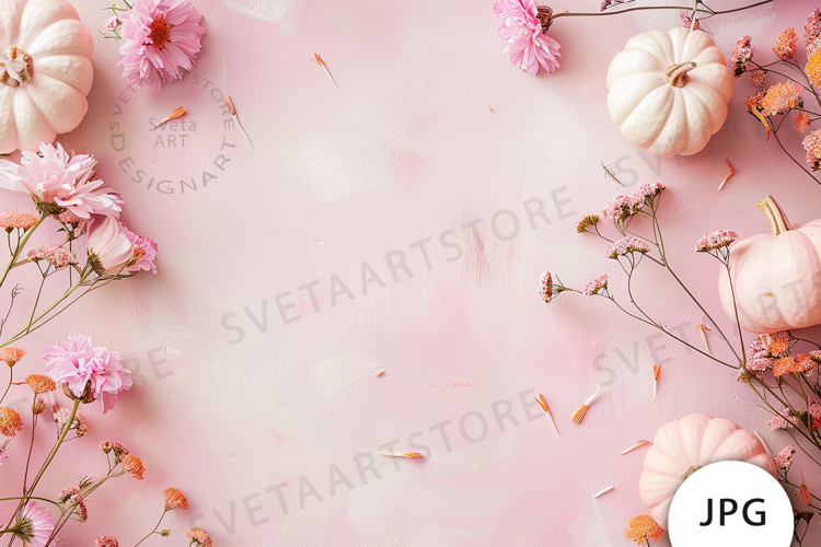 Pink Pumpkins Autumn Mockup JPG