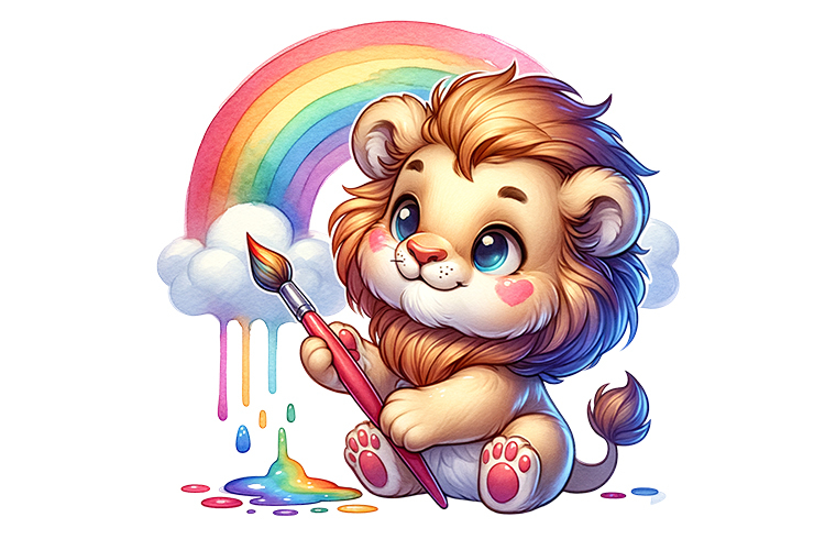 Cute Lion Clipart Image 15