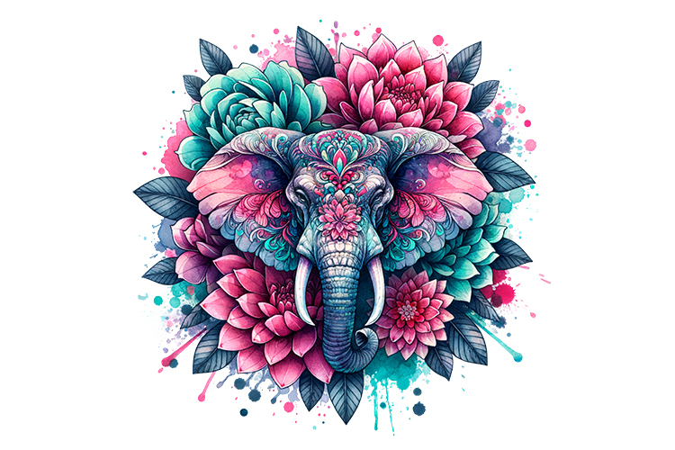 Cute Elephant Clipart Image 7