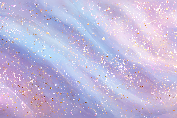 Pastel colors and glittering specks of light