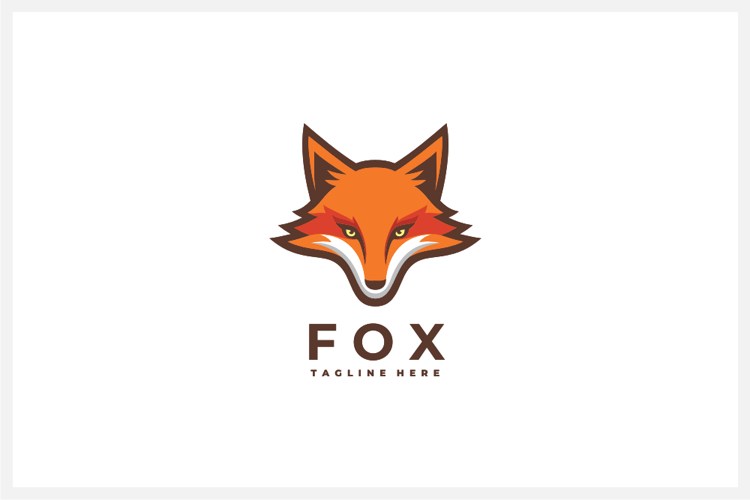 Fox Head Logo Design Vector Illustration