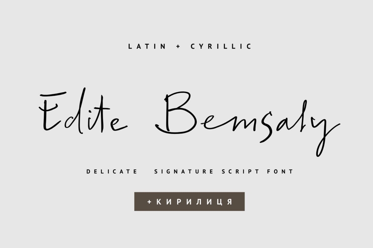 Edite Bemsaly Cyrillic Font