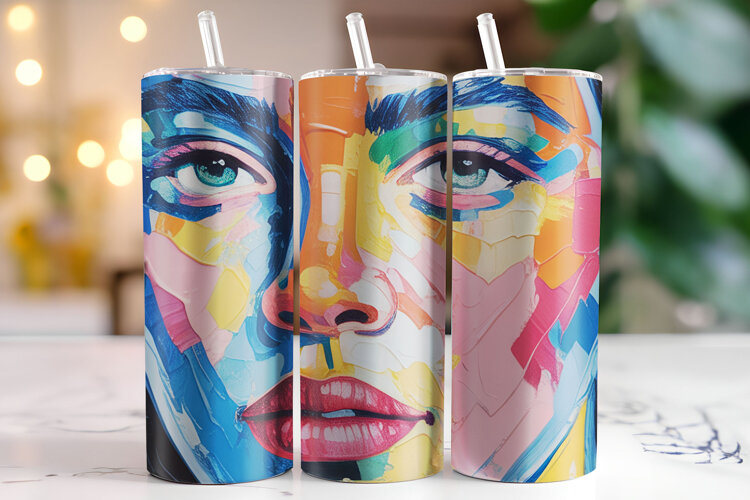 Painting Tumbler Wrap | Sublimation | Tumblers example image 1