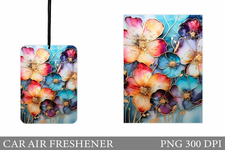 Flowers Car Air Freshener. Floral Car Air Freshener Design