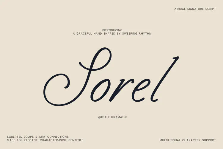 Sorel Lyrical Signature Script Font