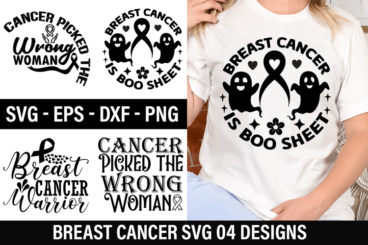 Breast Cancer SVG Design - Breast Cancer is Boo Sheet