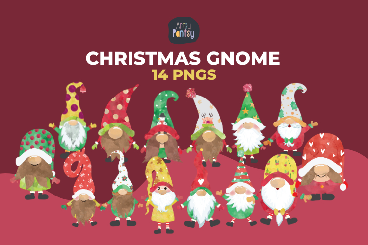 Christmas Gnomes Clipart Bundle