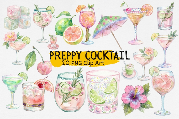 Preppy Cocktail Clipart