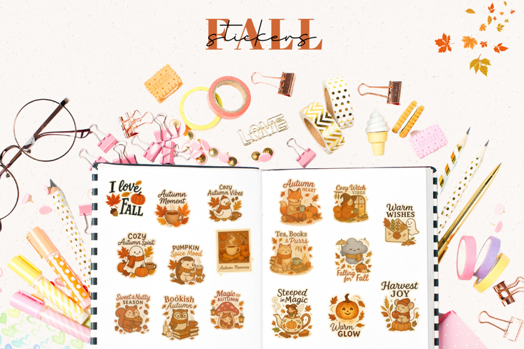 17 Cozy & Funny Fall Animal Stickers