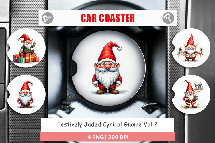Festively Jaded Car Coaster