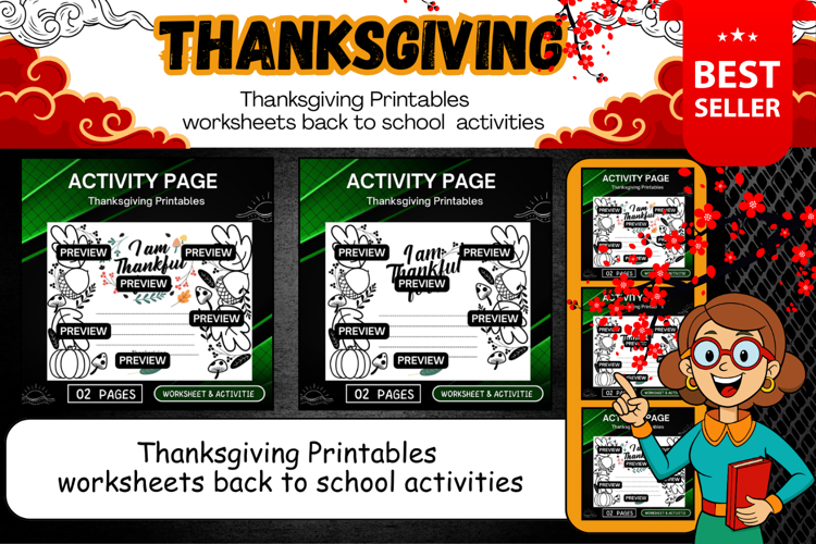 Thanksgiving Printable Activities For January & End of year