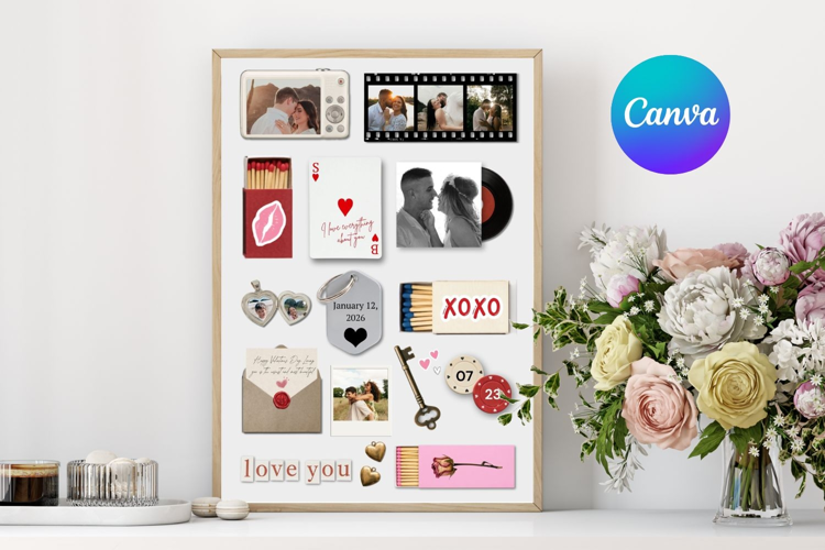 Matchbook Poster Template - Couple Matchbox Template Canva