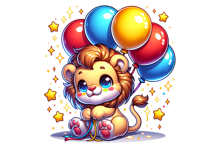 Cute Lion Clipart Image 5