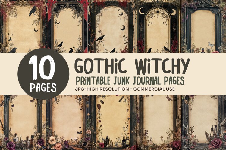 Dark Apothecary Junk Journal Pages example image 1