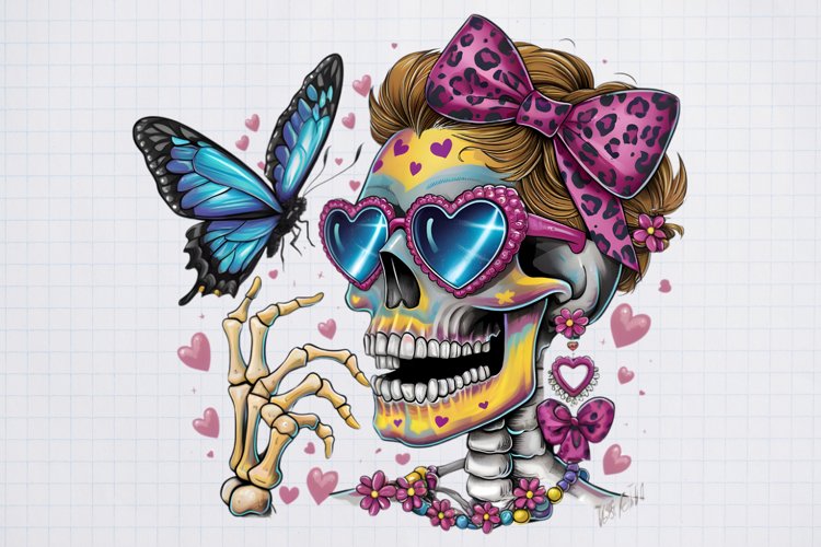 Funny Skeleton Messy CLIPART PNG