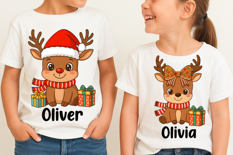Personalized Kids Christmas PNG, Merry Christmas PNG