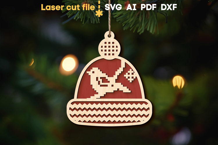 Christmas Ornament SVG laser cut files for Glowforge
