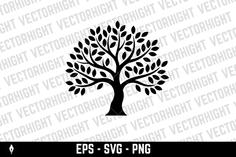 Olive tree silhouette icon. Design element for logo, label,