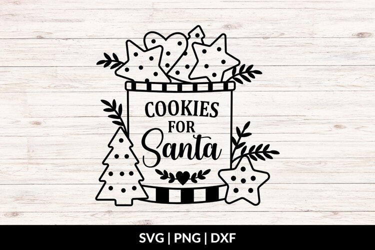 Cookies for Santa - Christmas Kitchen SVG, PNG, DXF example image 1