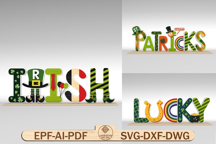 Happy St. Patricks Stand Decor SVG