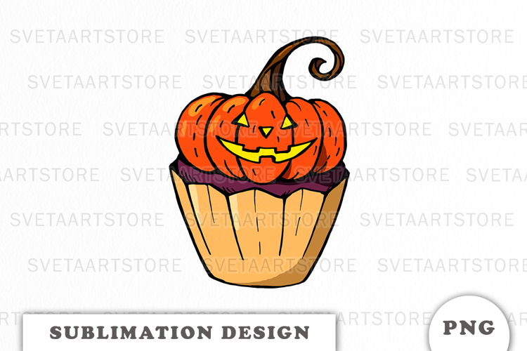 Cute Halloween Cupcake png