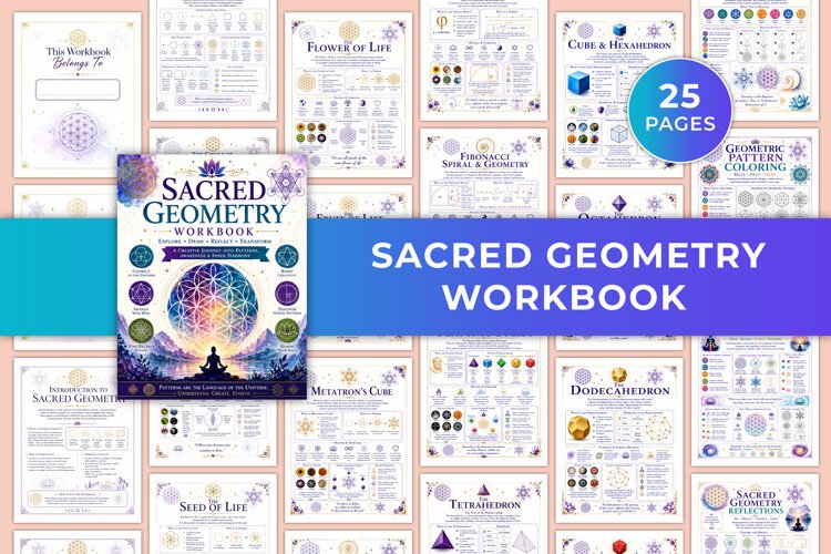 Sacred Geometry Workbook Kdp interiors example image 1