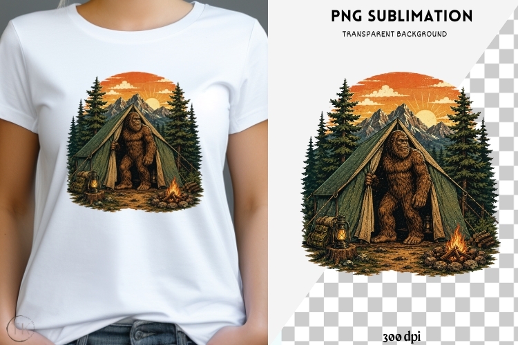Big foot png design for T-shirts