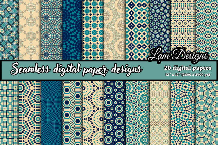Geometric Seamless digital papers, Seamless pattern