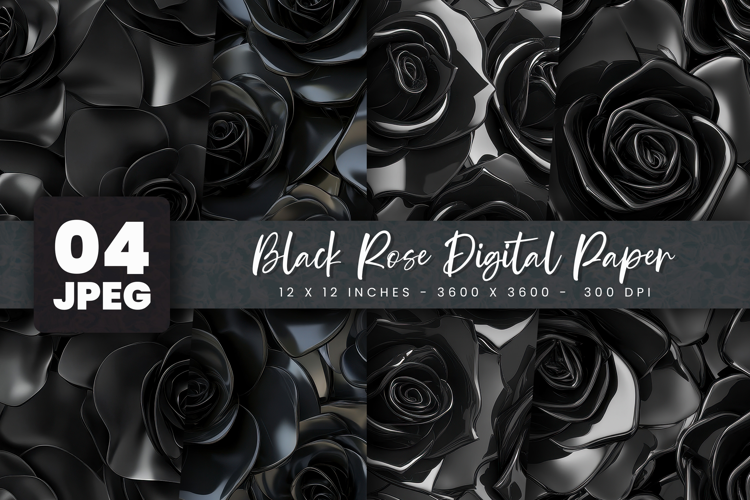 Black Rose Digital Paper
