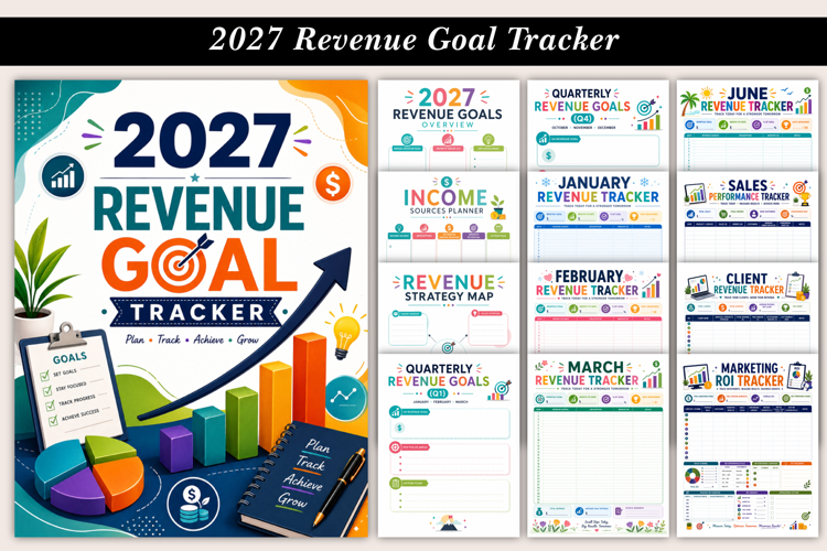 2027 Revenue Goal Tracker | Printable Revenue Planner