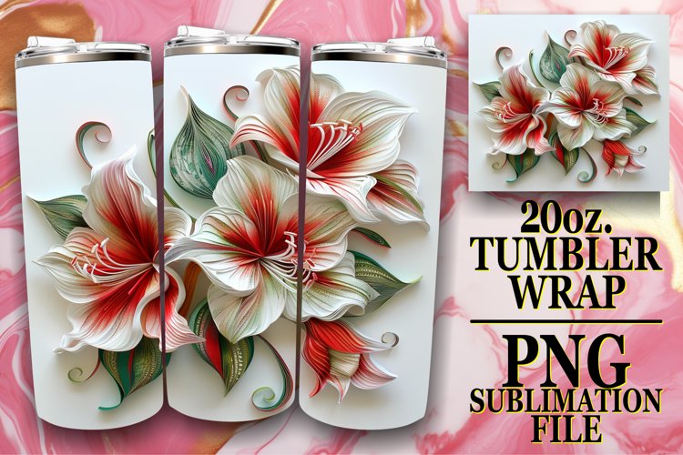 Springtime 3D Flower Tumbler Sublimation