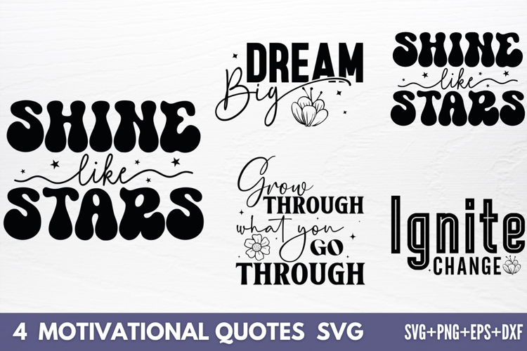 Motivational Quotes Designs SVG