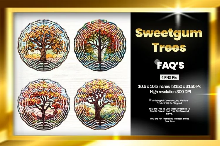 Sweetgum Trees Wind Spinner - 04 Variations