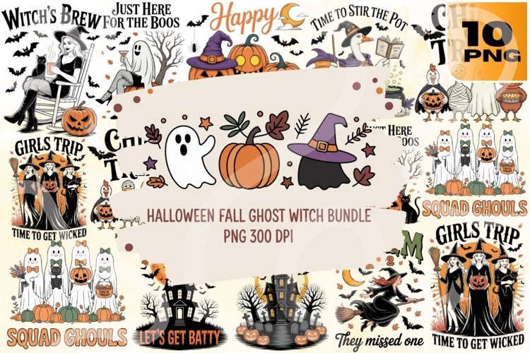 Halloween Ghost   Witch PNG Bundle 10