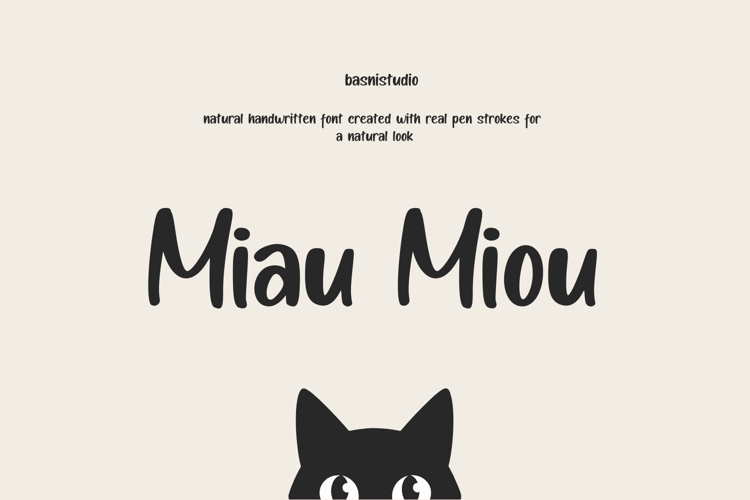 Miau Miou Casual Handwritten Font for Branding