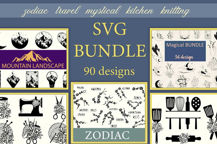 Svg Bundle, Travel svg, Zodiac, Mystical element, Kitchen