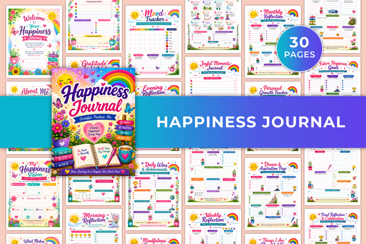 Happiness Journal | Gratitude, Positivity, Self-Care