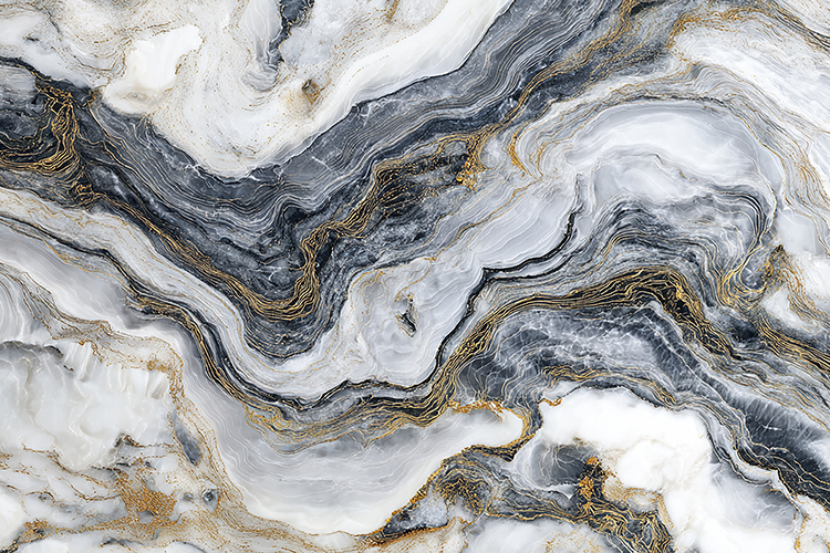 Marble surface with intricate patterns