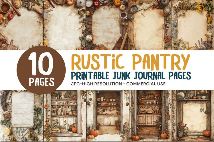 Rustic Pantry Junk Journal Pages example image 1