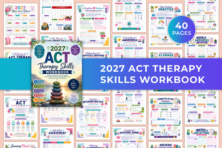 2027 ACT Therapy Skills Workbook Kdp interiors example image 1