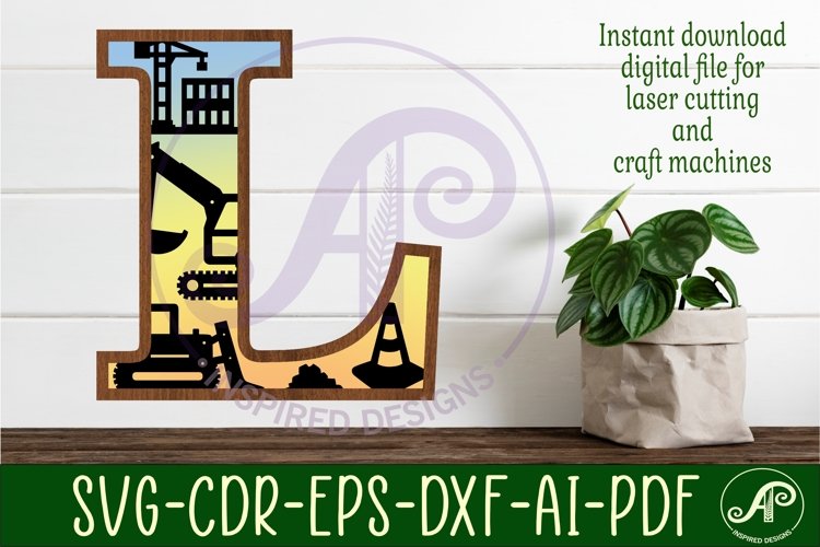Construction Large L wall Letter 3 layer sign