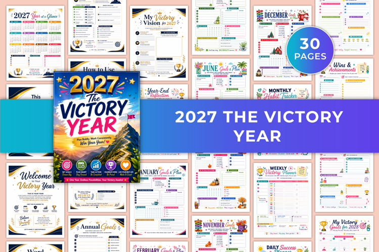 2027 The Victory Year Planner | Goals, Habits, Productivity