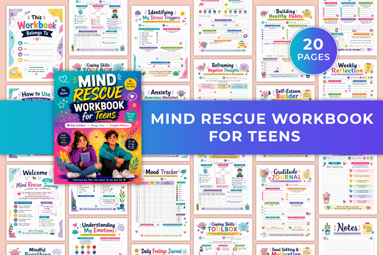 Mind Rescue Workbook for Teens | Mental Wellness, Stress