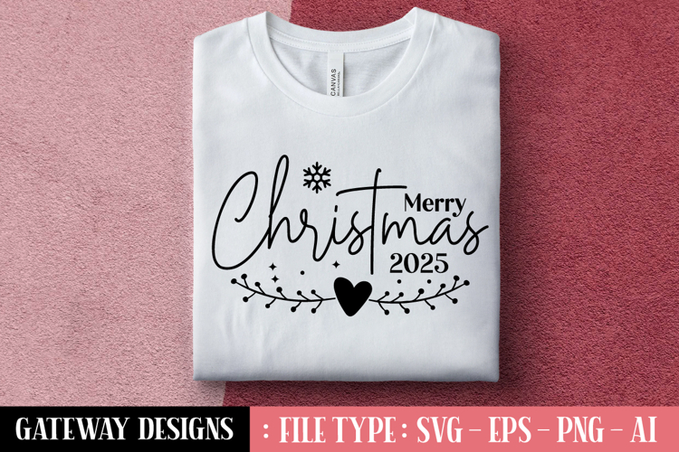 Merry Christmas 2025 svg design