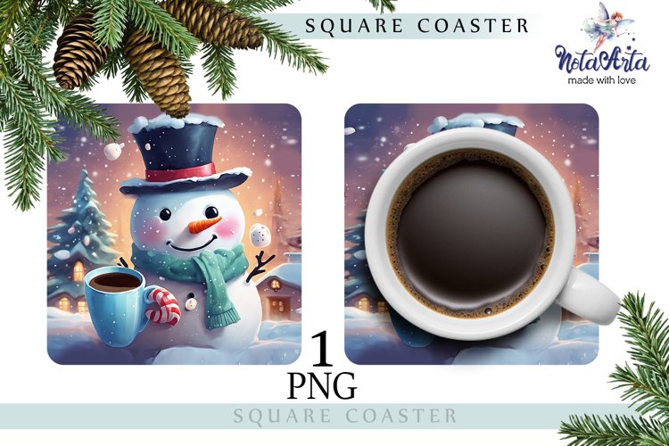 SUBLIMATED STAND WITH A CUTE SNOWMAN